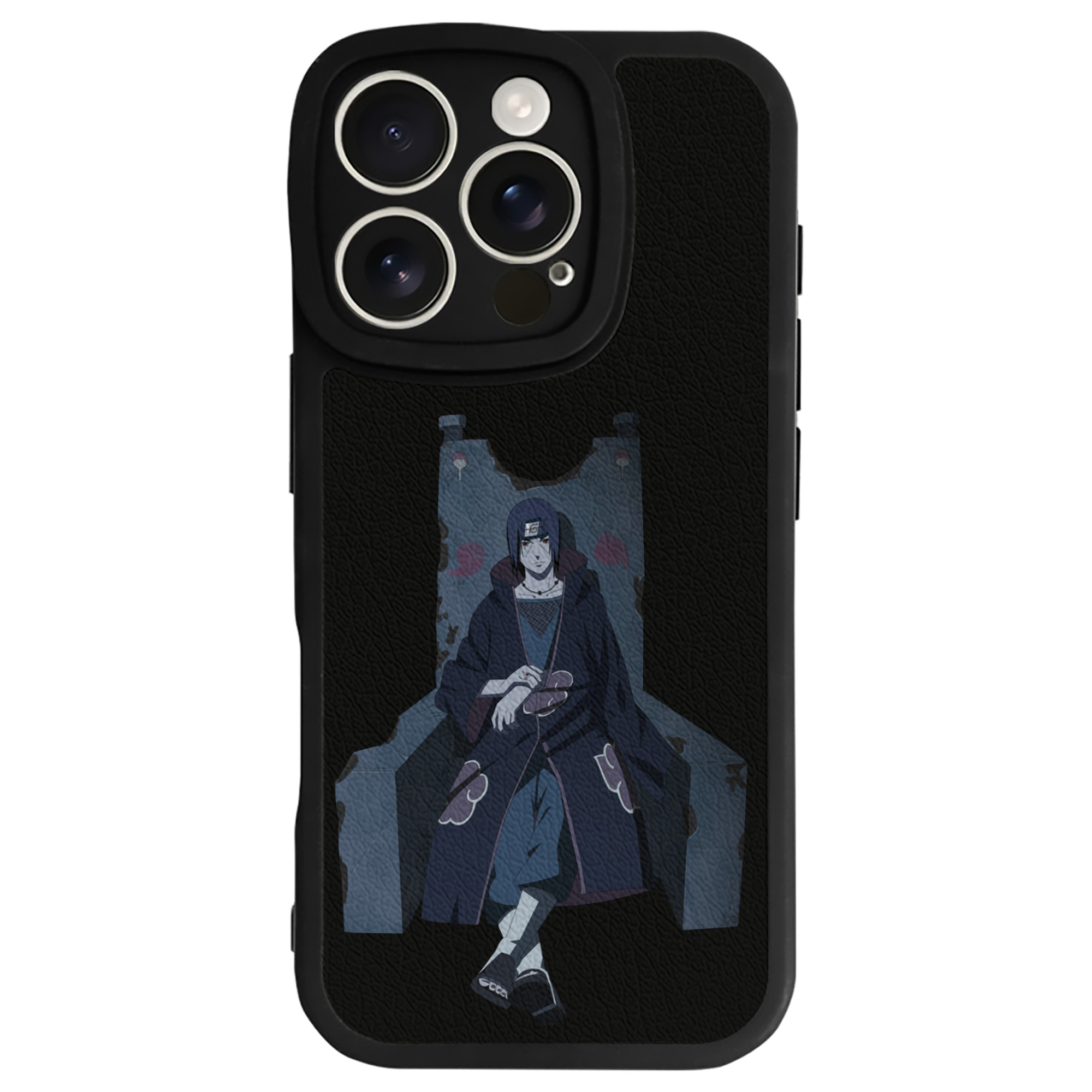 （画像用） NARUTO -ナルト- うちは イタチ Uchiha Itachi 【iPhone 16シリーズ対応】シリコンスマホケース（レザー調） 材質：シリコン